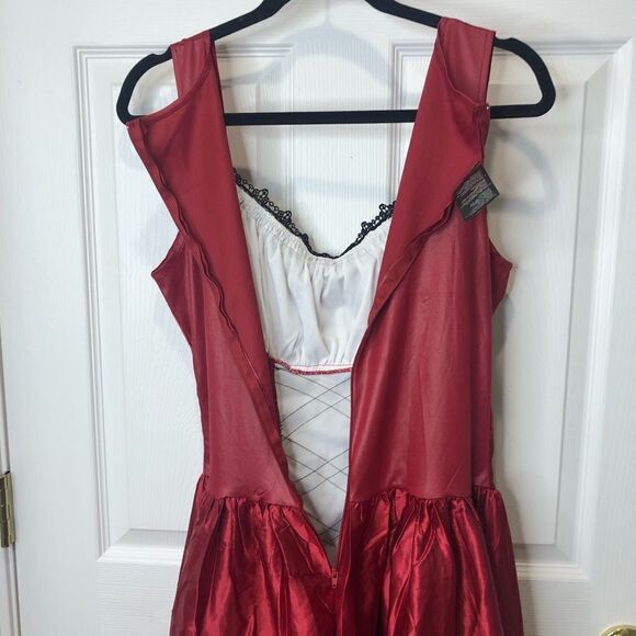 Leg Avenue burgundy red French maid costume dress, size large - Picture 4 of 16